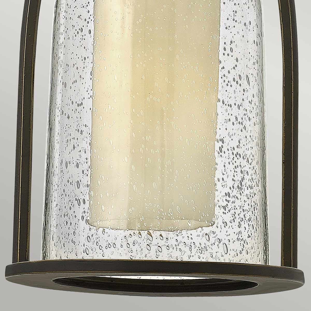 Elstead Lighing HK-QUINCY8M 1 Пендел противовлажен IP54 бронз/релефно стъкло