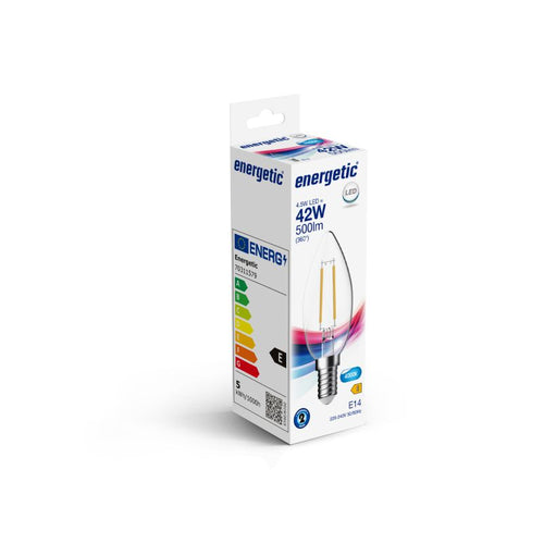 ENERGETIC LED FILAMENT крушка свещ 4.5W/840/E14 470Lm прозрачна, 300294