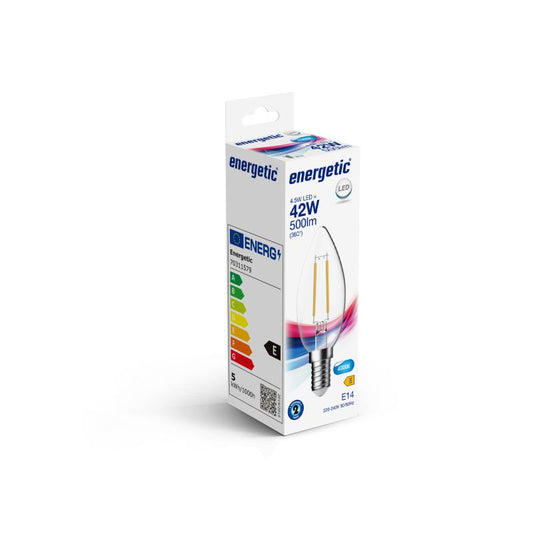 ENERGETIC LED FILAMENT крушка свещ 4.5W/840/E14 470Lm прозрачна, 300294