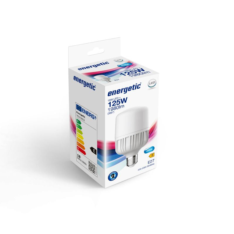 ENERGETIC LED Лампа 18W/840/E27 1980Lm 360°, 301862
