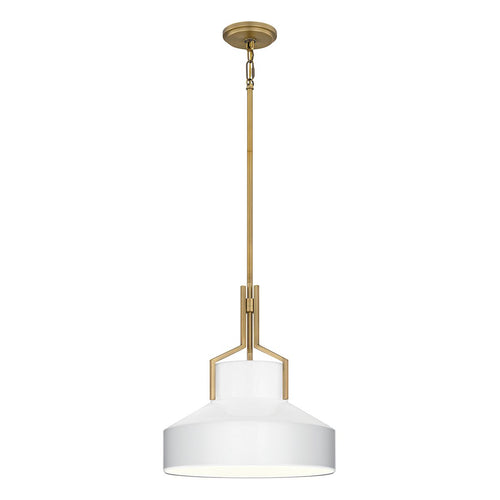 Elstead Lighing QZ-BRECKEN-2P-AB-OPAL Ф37см пендел бронз с опално стъкло