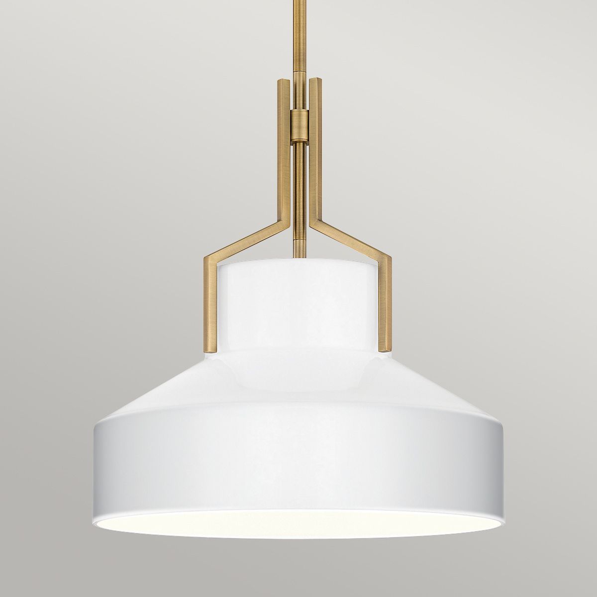 Elstead Lighing QZ-BRECKEN-2P-AB-OPAL Ф37см пендел бронз с опално стъкло