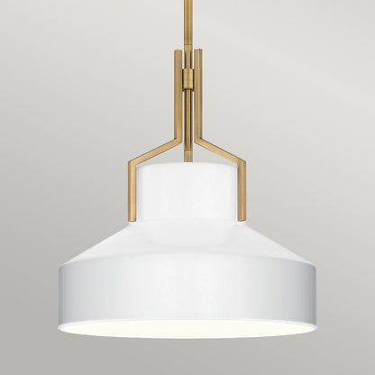 Elstead Lighing QZ-BRECKEN-2P-AB-OPAL Ф37см пендел бронз с опално стъкло