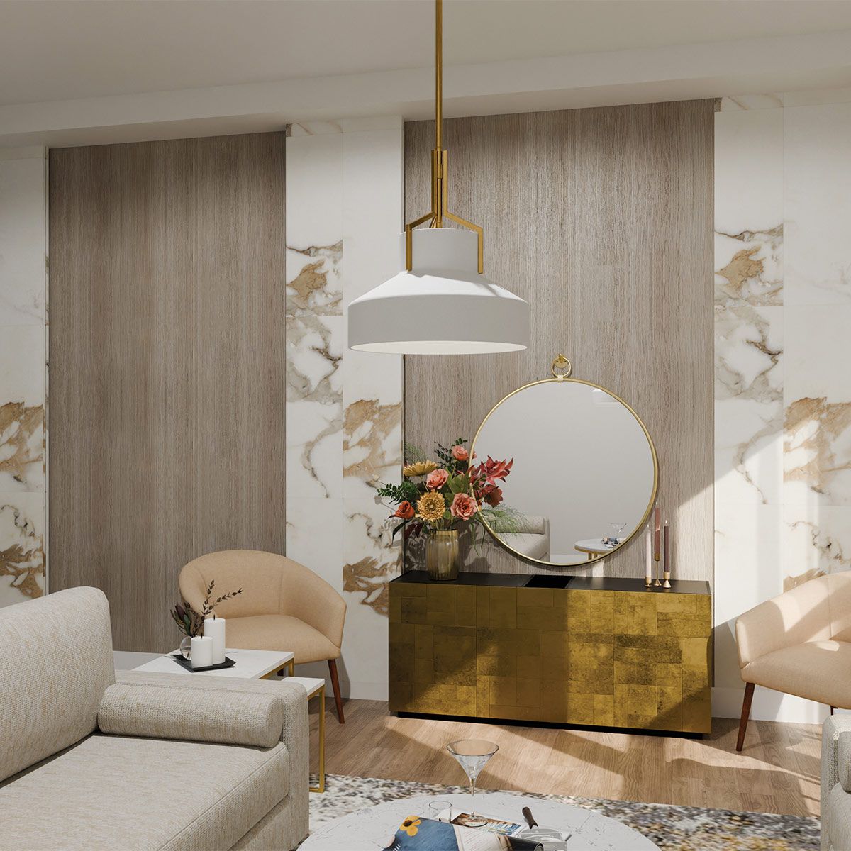 Elstead Lighing QZ-BRECKEN-2P-AB-OPAL Ф37см пендел бронз с опално стъкло