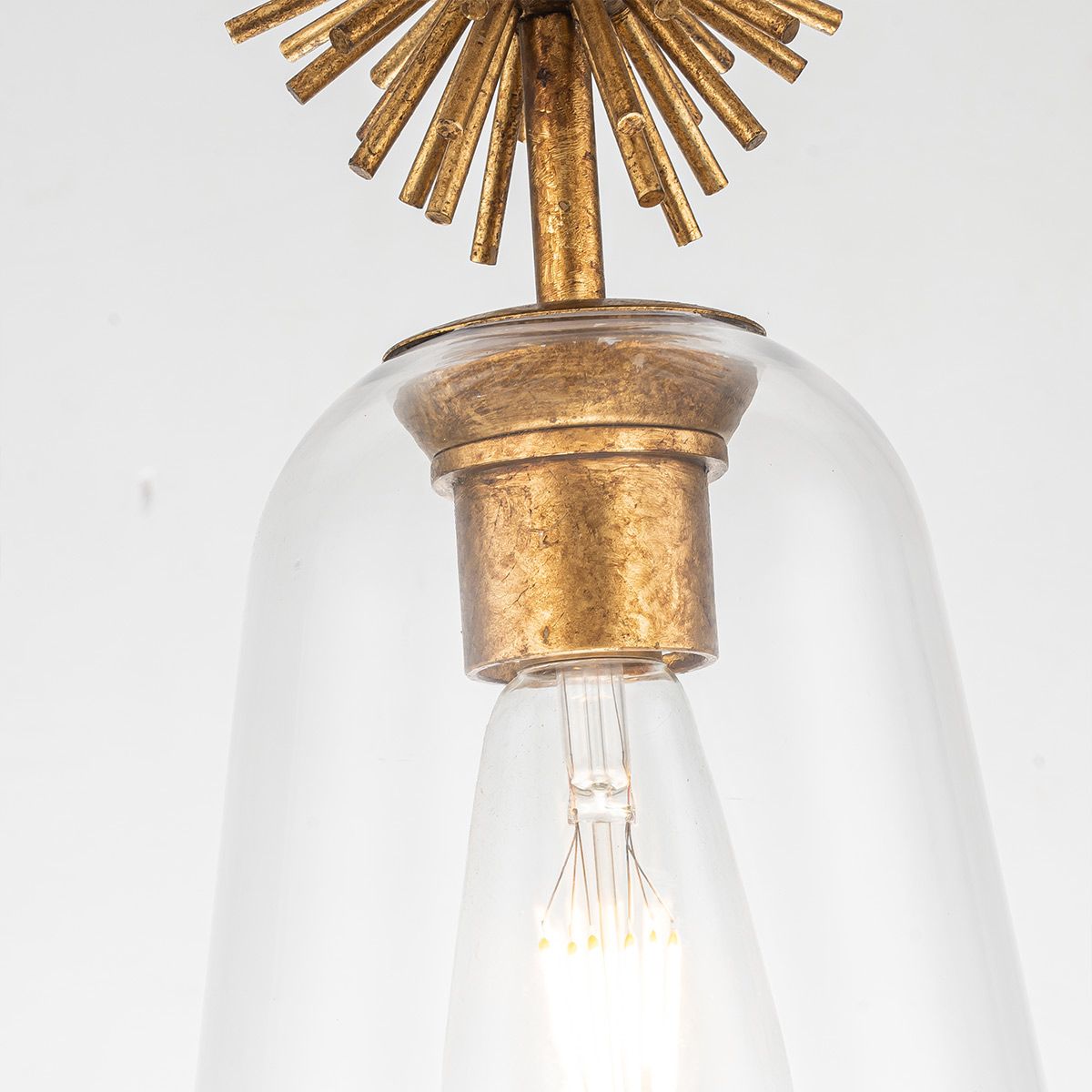 Elstead Lighing STARING-MP-DG CLEAR аплик стъкло/старинен месинг Е27